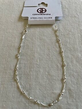 New Giani Bernini Sterling Silver Anklet